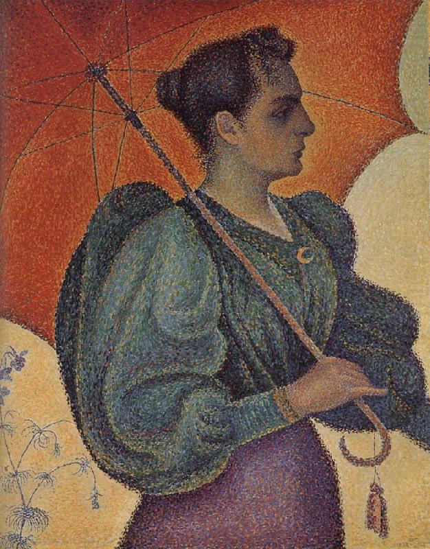 The fem hold gingham, Paul Signac